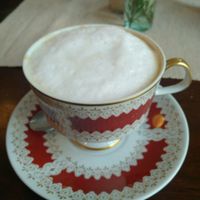 capuccino at V-Cake Cafe in Dresden