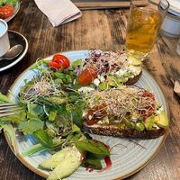 Avocado toast at V-Cake Cafe in Dresden