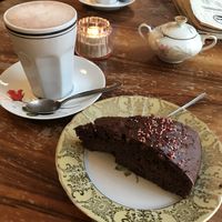 Cherry-chocolate-Brownie-cake at V-Cake Cafe in Dresden