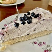 Berry and lavender cake at V-Cake Cafe in Dresden