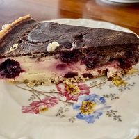 Cherry and chocolate cheesecake  at V-Cake Cafe in Dresden