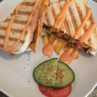 Chaos meatball and cheese sandwich at Chaostheorie in Berlin