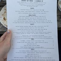 Sunday menu  at Barge East in East London