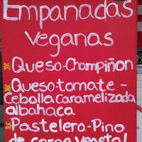 Choose your empanada at A'bdal Shawarma in Santiago