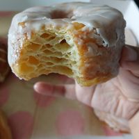 A closer look at the 100 layer purist donut at Five Daughters Bakery - 5th & Broadway in Nashville