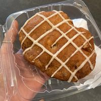 The apple fritter- lacking apple and cinnamon for my tastes. I also prefer an overall glaze on my fritters. at Five Daughters Bakery - 5th & Broadway in Nashville