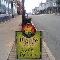 Street sign at Big Life Whole Foods Bakery in Dartmouth
