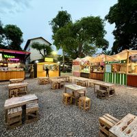 Clean and fun space with nightly acoustic music.   at Lanna Square Vegan in Chiang Mai