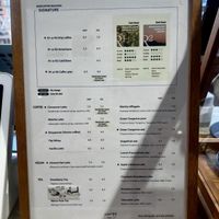 Menu  at Bubu Coffee in Busan