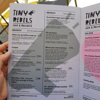 Brunch Menu at Tiny Rebels in Crete