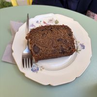 Banana and Pecan loaf with chunks of chocolate  at Tiny Rebels in Crete