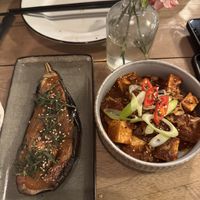 Miso eggplant & mapo tofu  at Manud in Zermatt