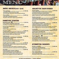 Dinner menu with 2 vegan options (and their vegan lunch salad is also available for dinner) at Veitingastaðurinn Ráin in Keflavik