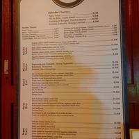 Menu, vegan options at the bottom at Sabores da Esquina in Alvor