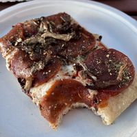 Pepperoni & oyster mushroomms  at Brutal Pie in Grand Junction
