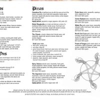 Menu. Clearly marked vegan items - TONS can be made vegan, and even have sides like vegan ranch!  at Brutal Pie in Grand Junction