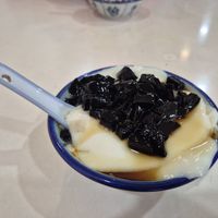 Topped with grass jelly at Wan Chee Beancurd in Ipoh
