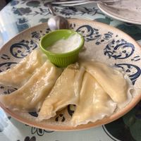Egg ravioli  at Tea House Bir Gumbaz in Khiva