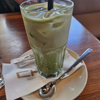 iced vanilla oat matcha at Chilai 1030 in Vienna