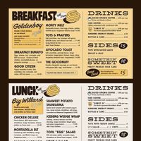 Menu  at Goody's in Savannah