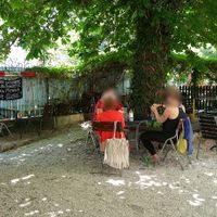Outside seating at Brasserie Lorraine in Bern