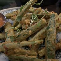 Okra fries   at Dakwala Bombay Canteen in Newcastle Upon Tyne
