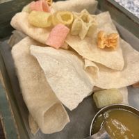 Poppadoms  at Dakwala Bombay Canteen in Newcastle Upon Tyne