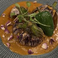 Aubergine curr  at Dakwala Bombay Canteen in Newcastle Upon Tyne