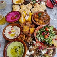 Vegan Mezze share plate for two at Sana Middle Eastern Restaurant in Fremantle
