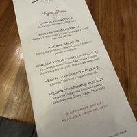 Ask for the vegan menu! Was able to add vegan mozz to the garlic focaccia. Yum   at Andare in Seattle