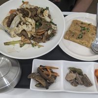 Bulgolgi + soy sheets (and bonus sides) at Loving Hut - Real Love in Seoul