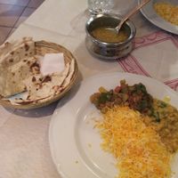 Veg zalfrezi with dal tadka from vegan menu at Gandhi in Padua