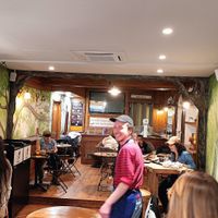 The main room at Brother's Coffee Shop in La Rochelle