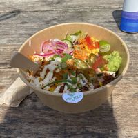 Vegan sweet potato naked bowl  at Guac&Mole in Sheringham