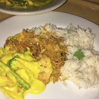 Vegetable ayam one of my favorite meals ever at Clay Pit in Austin