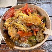 Beautiful hearty veges and rice  at Casa Nepali Kitchen - Food Stall in Maleny