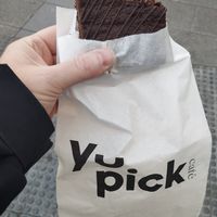 Take away Choco Muffin at Yupick Café in Madrid