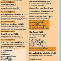 Menu at Morrisons Cafe  in Newport