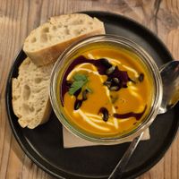 Kürbissuppe at Die Molkerei in Rothenburg Ob Der Tauber