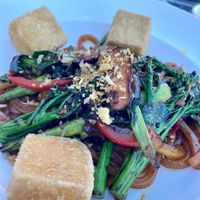 Mahogany Noodles with Tofu!!! So good.  at Departure Restaurant and Lounge in Portland
