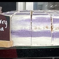 Blueberry vegan cake   at Chare Ends Cafe in Lindisfarne
