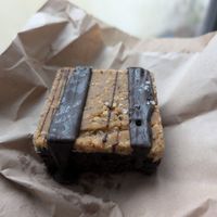 Hazelnut praline brownie at Brownies & Coffee in Norwich