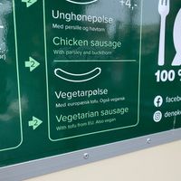 Ask vegan at Den Okologiske Polsemand - Food Stall in Copenhagen