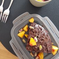 incredible vegan chocolate cake at Inna‘s Gelato & Cakery in Munich