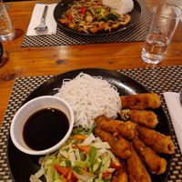 Frühlingsrollen und Reisnudeln at Asia Palast Warnemünde in Rostock