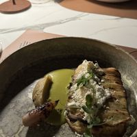 Rhodian oil pita with ‘Horta’  at Akres Lindos in Rhodes