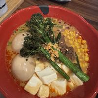 Flying Harvest Vegan Ramen w/ 2 Added Eggs  at JINYA Ramen Bar in Oklahoma City