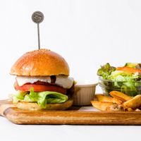 Vegan Cheeseburger (from menu) at Tomoyasu Seisakusyo Cafe & Bar Abeno - 友安製作所 Cafe & Bar 阿倍野 in Osaka