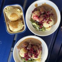 Vegan Köttbullar with extra smashed potatoes    at Möllers Köttbullar - Danziger Str. in Berlin