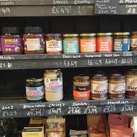 Butters and spreads at Beanfreaks Store and Juice Bar in Cardiff